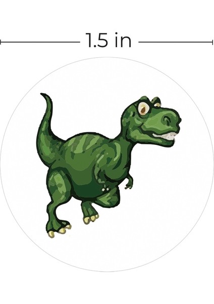 Z203 - 2.5 cm 500 Adet 100-500 Adet Yuvarlak Karikatür Dinozor Yapışkanlı Diy Mühür Çıkartmalar Albümü Etiket Dekor Kırtasiye Öğretmenler Hediyeler ile Çocukları Ödüllendirin (Yurt Dışından) indirimleri