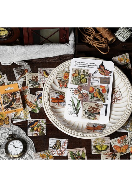 S19660-3 Mr.paper 4 Stil 46 Sayfa/kutu Vintage Çıkartmalar Hayvan Bitki Çiçek Zengin Desen El Kitabı Dıy Dekorasyon Kolaj Kırtasiye (Yurt Dışından) indirimleri