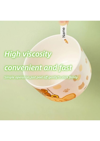 D10 46X11MM 60 Adet Kişiselleştirilmiş Etiketler Adı Çıkartmalar Çocuklar Özelleştirilmiş Su Geçirmez Logo Beyaz Arka Plan Karikatürler Çocuk Kırtasiye Etiketi (Yurt Dışından) indirimleri