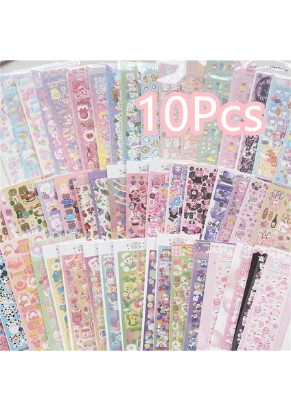 10 Adet 10 Adet/20 Adet/30 Adet Rastgele Etiket Paketi Lazer Dekoratif Kawaii Albümü Çıkartmalar Kore Kırtasiye Dıy Malzeme (Yurt Dışından)