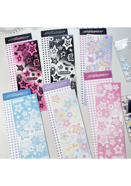 6 Adet Mınkys Yeni Varış 4 Adet 9 Adet Bir Set Kawaii Lazer Siyah Serisi Fotocardlar Dekoratif Çıkartmalar Dıy Karalama Defteri Çıkartmalar Konfeti (Yurt Dışından)