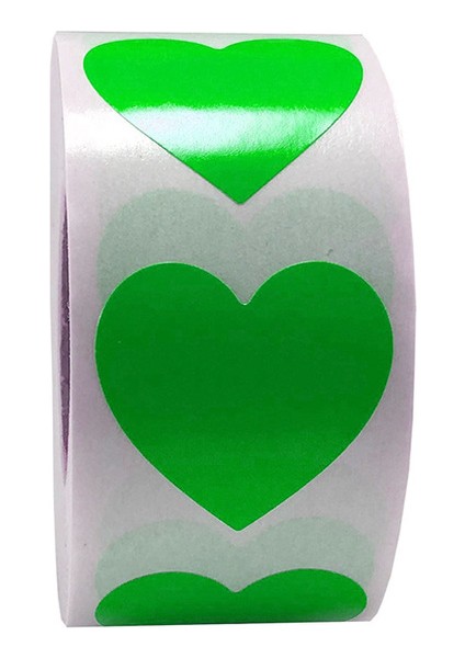 YH201-GREEN 50 Adet/tomar Kalp Şeklinde Aşk Etiket Mühür Etiketleri Karalama Defteri Hediye Paketleme Doğum Günü Partisi Malzemeleri Sevimli Kırtasiye Sticker (Yurt Dışından)