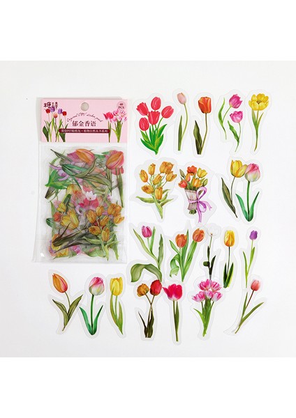 Mor Çiçek 40 Adet/paket Renkli Yaz Çiçek ve Bitkiler Günlüğü Dıy Dekorasyon Çıkartması Albüm Dizüstü Için (Yurt Dışından) modelleri