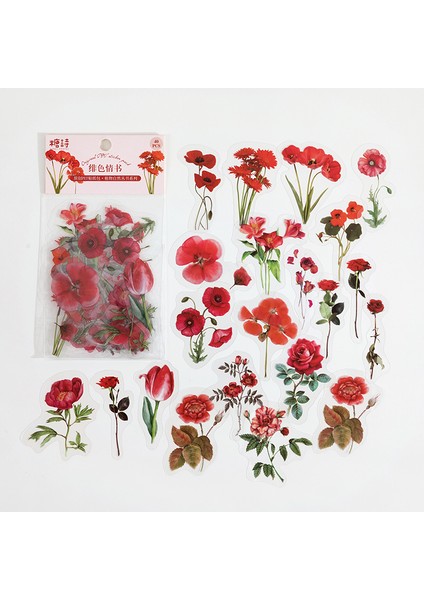 Mor Çiçek 40 Adet/paket Renkli Yaz Çiçek ve Bitkiler Günlüğü Dıy Dekorasyon Çıkartması Albüm Dizüstü Için (Yurt Dışından) indirimleri