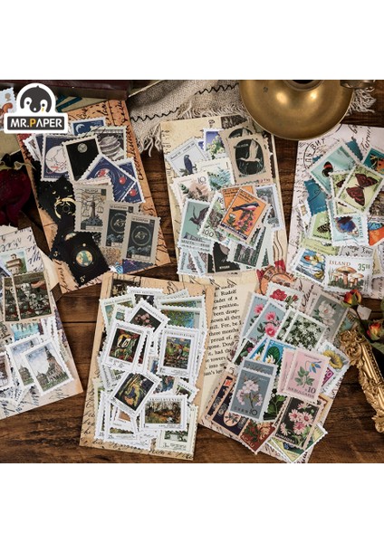 C Bay Kağıt 46 Adet/torba Vintage Botanik Çıkartmalar Nostaljik Edebiyat Sanat Pullar El Hesabı Dıy Malzeme Dekoratif Çıkartmalar (Yurt Dışından) fiyatları
