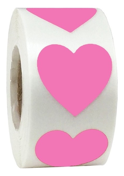 Pembe-50 Adet Kırmızı Çıkartmalar Kalp Şekli Mühür Etiketleri Paket ve Düğün Dekorasyon Kırtasiye Sticker Için 50 Etiket Çıkartmalar Scrapbooking (Yurt Dışından)