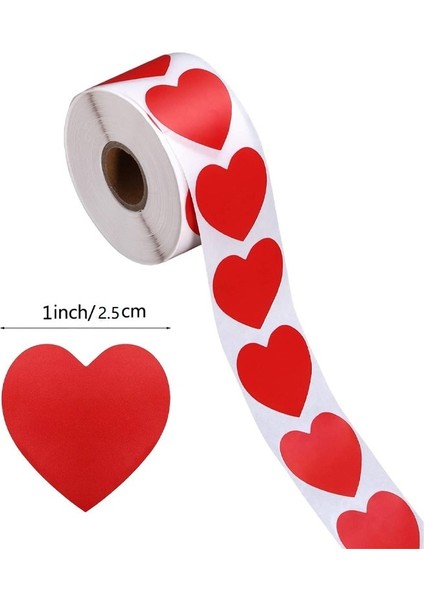 Pembe-50 Adet Kırmızı Çıkartmalar Kalp Şekli Mühür Etiketleri Paket ve Düğün Dekorasyon Kırtasiye Sticker Için 50 Etiket Çıkartmalar Scrapbooking (Yurt Dışından) fiyatları