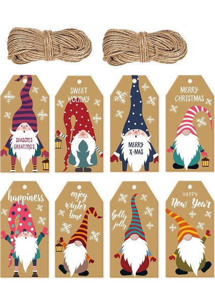 QY1571-100PCS 50-100PCS Noel Karikatür Kraft Kağıt Etiketleri Sevimli Noel Baba El Sanatları Asılı Etiketler Yılbaşı Dekoru Malzemeleri 3*5cm (Yurt Dışından) fiyatları