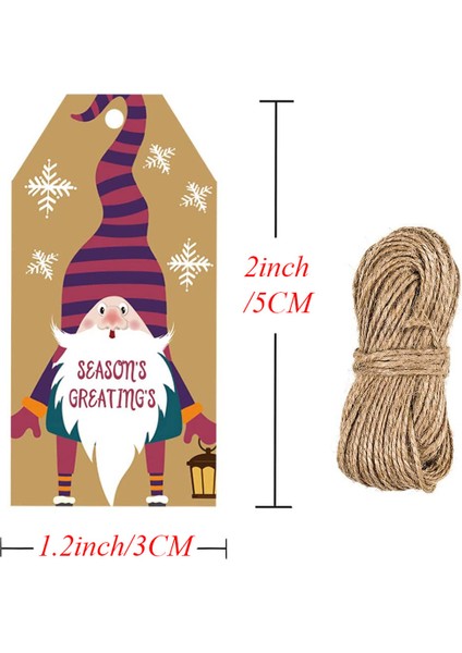 QY1571-100PCS 50-100PCS Noel Karikatür Kraft Kağıt Etiketleri Sevimli Noel Baba El Sanatları Asılı Etiketler Yılbaşı Dekoru Malzemeleri 3*5cm (Yurt Dışından) modelleri
