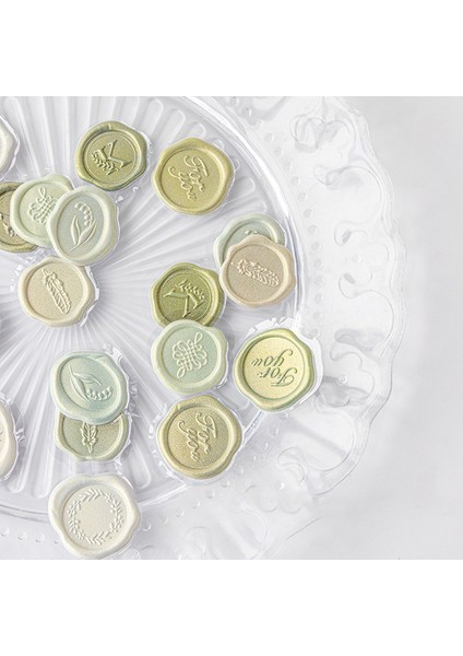 Yeşil 18 Adet Vintage Mühür Mumu Damga Çıkartmalar Dıy Scrapbooking Dergisi Planlayıcısı Süslemeleri Kore Kırtasiye Zarf Sızdırmazlık Etiketleri (Yurt Dışından)