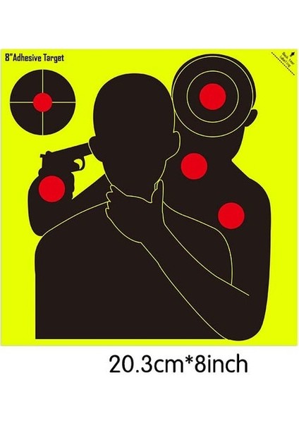 Nz4 Atış Hedefleri 10 Adet/grup Atış Hedefi Çıkartmaları 8x8 Inç Yapışkanlı Reaktif Kendinden Yapışkanlı Atış Hedefleri Çekim Eğitimi Için Sıçrayan Kağıt (Yurt Dışından)