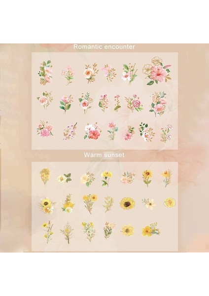 80 Adet 80 Adet Bitki Pvc Etiket Doğa Çiçek Dekoratif Scrapbooking Kendin Yap Etiket Günlüğü Kırtasiye Albümü Dergisi (Yurt Dışından)