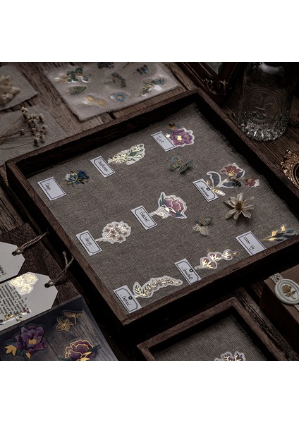 G Yoofun 3 Adet Kaydırılmış Vintage Çiçek Etiket Dekoratif Botanik Pet Çıkartmalar Scrapbooking Için Dıy Sanat El Sanatları Albüm Etiketi (Yurt Dışından) fırsatları