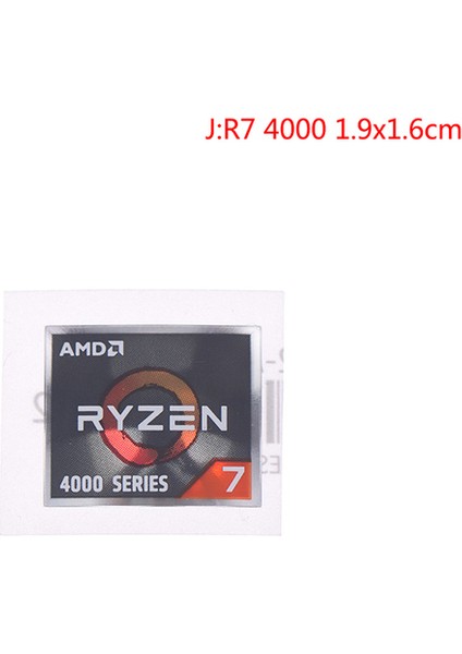 J 1pc 1.9x1.6cm Amd Işlemci Serisi Etiket Athlon Ryzen R 3 5 7 Logo Pro7 Nesil Etiket (Yurt Dışından)