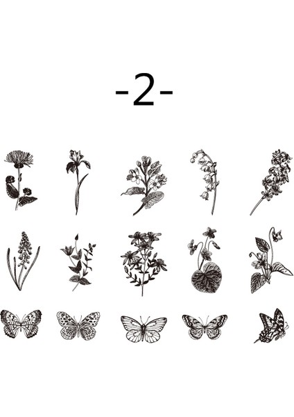 Stil 2 Bay Kağıt 4 Stil 30 Sayfa/paket Vintage Çıkartmalar Kişiselleştirilmiş Yaratıcı Siyah Beyaz Şişe El Kitabı Dekorasyon Malzemesi Kolaj (Yurt Dışından)