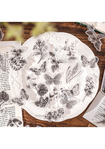 Stil 2 Bay Kağıt 4 Stil 30 Sayfa/paket Vintage Çıkartmalar Kişiselleştirilmiş Yaratıcı Siyah Beyaz Şişe El Kitabı Dekorasyon Malzemesi Kolaj (Yurt Dışından) modelleri