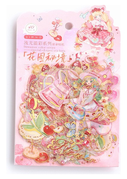 DN1115-B Sevimli Sihirli Kız Suncatcher Çıkartmalar Kawaii Estetik Etiketleri Dekor Telefon Scrapbooking Sketchbook Sanat Günlüğü Okul Malzemeleri (Yurt Dışından)
