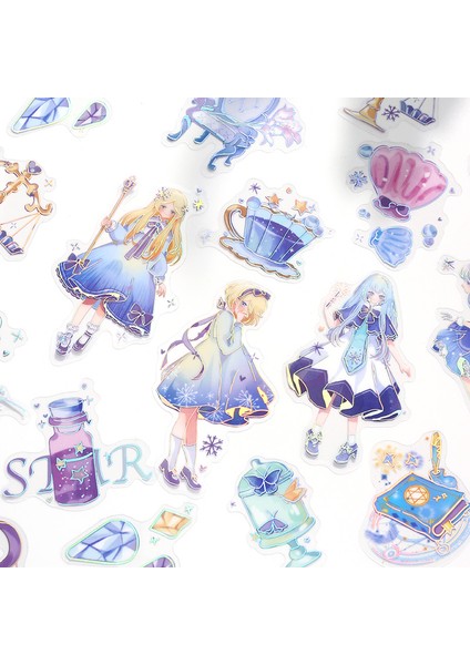 DN1115-B Sevimli Sihirli Kız Suncatcher Çıkartmalar Kawaii Estetik Etiketleri Dekor Telefon Scrapbooking Sketchbook Sanat Günlüğü Okul Malzemeleri (Yurt Dışından) fiyatları