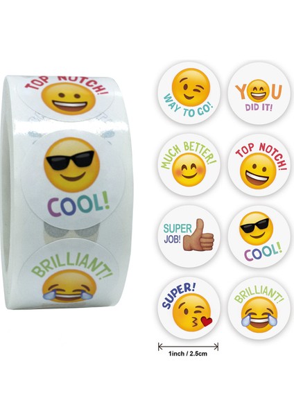 500 Adet Gülümseme Yüz Etiket Çocuk Ödül Etiket Sarı Nokta Etiketleri Mutlu Gülümseme Yüz Etiket Çocuk Oyuncakları Okul Öğretmen Öğrenci Kırtasiye (Yurt Dışından)