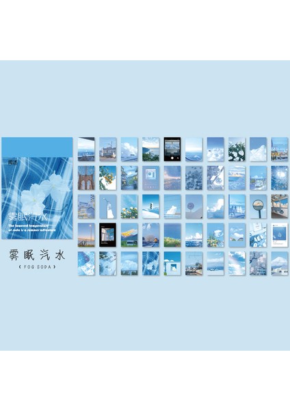 L Yoofun 50 Yaprak Doğal Manzarasanat Resimleri Kırtasiye Çıkartmalar Kitap Estetik Manzara Sevimli Bullet Günlük Tutma Dekor Etiket (Yurt Dışından)