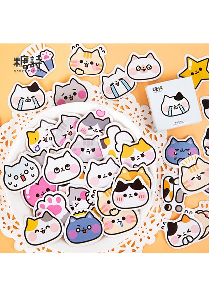 F 45 Adet/kutu Benim Kedı Yapmak Çıkartmalar Dekoratif Çıkartmalar Kırtasiye Çıkartmalar Scrapbooking Kawaii Dıy Günlüğü Etiket Kedi Çıkartmalar (Yurt Dışından)
