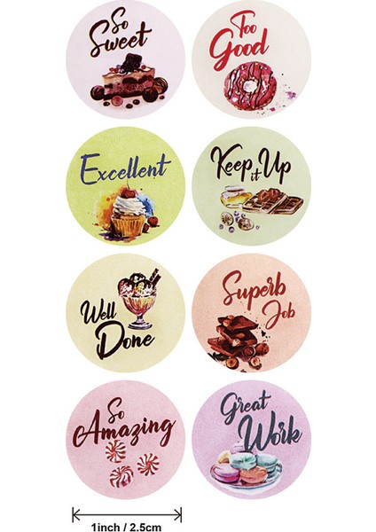 QY531-300PCS 100-500PCS 1 Inç Sevimli Kelimeler Çıkartmalar Çocuklar Için Öğretmen Ödül Çıkartmalar Okul Sınıf Malzemeleri Yuvarlak Teşvik Çıkartmalar (Yurt Dışından) indirimleri