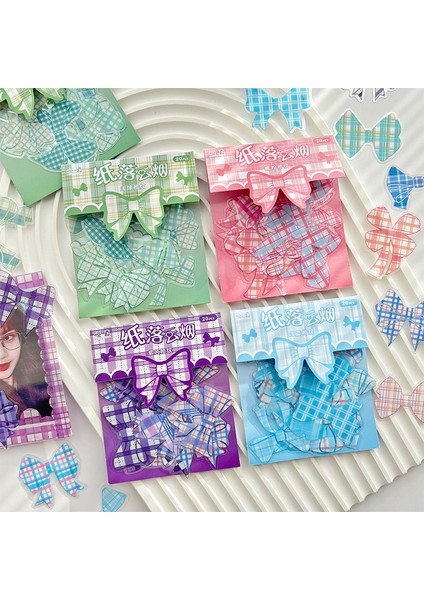 C Journamm 20 Adet/paket Pvc Sevimli Izgara Yay-Düğüm Dekor Çıkartmalar Dıy Günlük Kaydı Malzemeleri Kolaj Fotoğraf Albümü Yapışkanlı Çocuk Çıkartmalar (Yurt Dışından) fiyatları