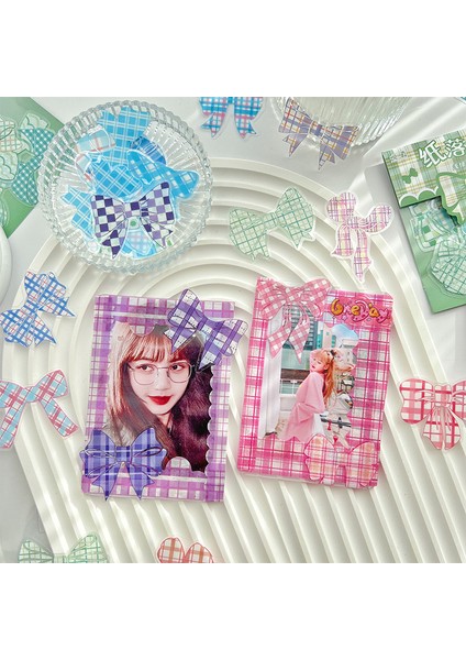 C Journamm 20 Adet/paket Pvc Sevimli Izgara Yay-Düğüm Dekor Çıkartmalar Dıy Günlük Kaydı Malzemeleri Kolaj Fotoğraf Albümü Yapışkanlı Çocuk Çıkartmalar (Yurt Dışından) modelleri