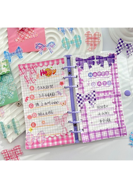 C Journamm 20 Adet/paket Pvc Sevimli Izgara Yay-Düğüm Dekor Çıkartmalar Dıy Günlük Kaydı Malzemeleri Kolaj Fotoğraf Albümü Yapışkanlı Çocuk Çıkartmalar (Yurt Dışından) indirimleri