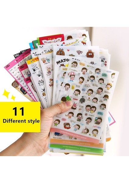M Sevimli Molang Tavşan Karikatür Hayvanlar Etiket Pvc Karikatür Çıkartmalar Günlüğü Etiket Karalama Defteri Dekorasyon Kırtasiye Çıkartmalar (Yurt Dışından) modelleri