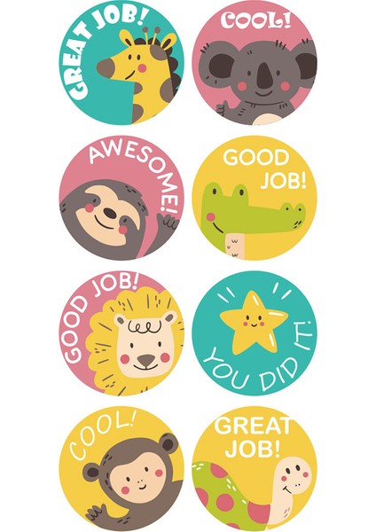 QY1705-500PCS 100-500PCS Sevimli Ödül Çıkartmaları Okul Teşvik Için 1 Inç Kağıt Dekorasyon Öğretmen Öğrenci Aile Scrapbooking Çıkartmaları (Yurt Dışından) fırsatları