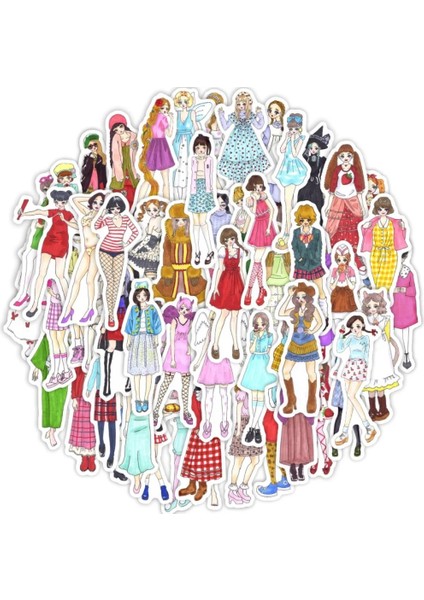 10 Adet-Rastgele 10/58 Adet Moda El-Boyalı Kız Etiket Dıy Scrapbooking Dergisi Kolaj Albümü Karakterler Giyim Dekorasyon Çıkartmaları (Yurt Dışından) fiyatları