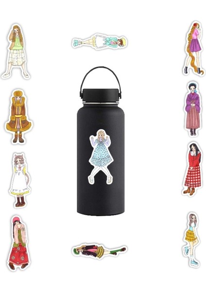 10 Adet-Rastgele 10/58 Adet Moda El-Boyalı Kız Etiket Dıy Scrapbooking Dergisi Kolaj Albümü Karakterler Giyim Dekorasyon Çıkartmaları (Yurt Dışından) modelleri