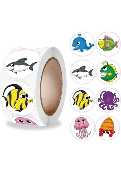 A375 - 500 Adet 100-500 Adet 1 Inç Hayvan Çıkartmalar Rulo Zarf Övgü Ödül Öğrenci Etiket Kırtasiye Mühür Etiket Çocuk Hediye (Yurt Dışından) modelleri