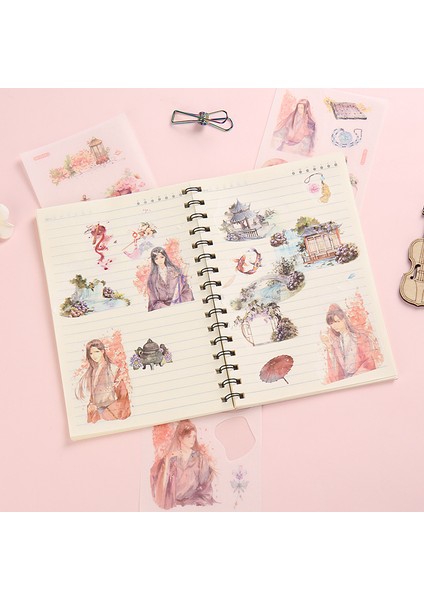 11 6 Sayfa Kawaii Washi Kağıt Etiket Hayvan Bitki Balina Dergisi Çıkartmalar Scrapbooking Dekoratif Dizüstü Kırtasiye Malzemeleri (Yurt Dışından)