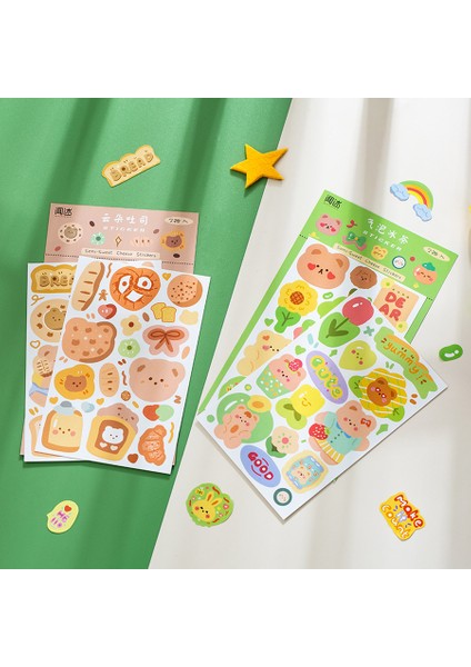 C Bay Kağıt 8 Stilleri Küçük Hayvan Kawaii Çıkartmalar Karikatür El-Boyalı Karikatür El-Dekore Edilmiş Malzeme Sabit Sevimli Çıkartmalar (Yurt Dışından) modelleri