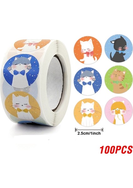 QY1627-100PCS 100-500PCS Yeni Karikatür Dinozorlar Çıkartmalar 6 Tasarımlar Sınıf Öğretmeni Kırtasiye Yapışkan Etiket Çocuklar Için Ödül Çıkartmaları (Yurt Dışından)