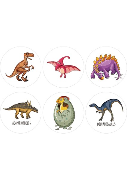 QY1627-100PCS 100-500PCS Yeni Karikatür Dinozorlar Çıkartmalar 6 Tasarımlar Sınıf Öğretmeni Kırtasiye Yapışkan Etiket Çocuklar Için Ödül Çıkartmaları (Yurt Dışından) indirimleri