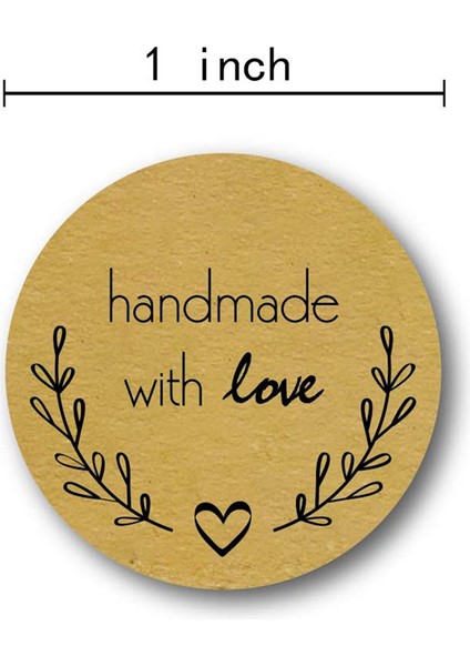 50 Adet Yuvarlak "sevgiyle El Yapımı" Çıkartmalar Mühür Etiketleri Rulo Etiket Paketi Süslemeleri El Yapımı Etiket Kırtasiye MALZEMELERI50-500 Adet (Yurt Dışından) fırsatları