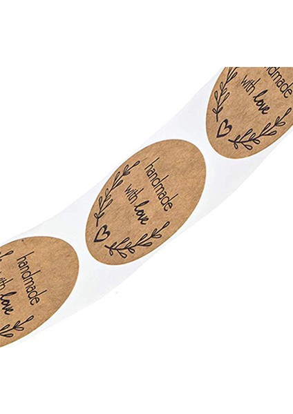 50 Adet Yuvarlak "sevgiyle El Yapımı" Çıkartmalar Mühür Etiketleri Rulo Etiket Paketi Süslemeleri El Yapımı Etiket Kırtasiye MALZEMELERI50-500 Adet (Yurt Dışından) indirimleri