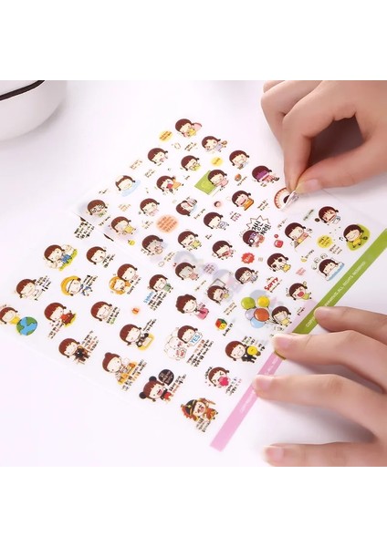 M Sevimli Molang Tavşan Karikatür Hayvanlar Etiket Pvc Karikatür Çıkartmalar Günlüğü Etiket Karalama Defteri Dekorasyon Kırtasiye Çıkartmalar (Yurt Dışından) indirimleri