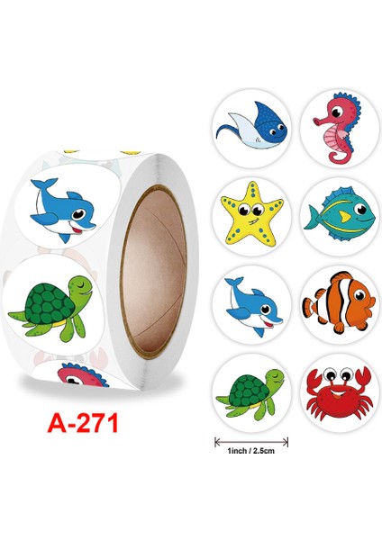 A375 - 500 Adet 100-500 Adet 1 Inç Hayvan Çıkartmalar Rulo Zarf Övgü Ödül Öğrenci Etiket Kırtasiye Mühür Etiket Çocuk Hediye (Yurt Dışından) indirimleri