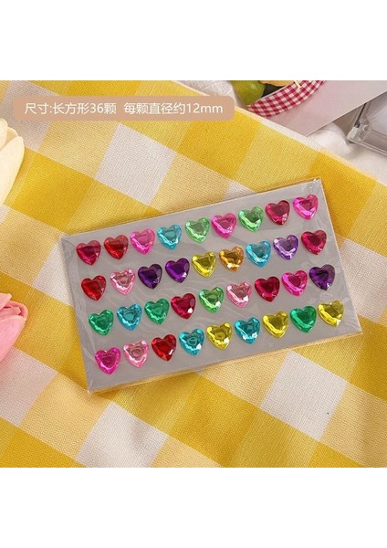 36 Adet 3D Stereoskopik Kristal Kalp Parlayan Çıkartmalar Dizüstü Kitaplar Için Dıy Süslemeleri Ödül Çıkartmalar Karalama Defteri Dergisi Çıkartmalar (Yurt Dışından)