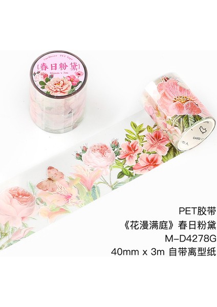 Stil 6 3 Metre/rulo Çiçek Vintage Çıkartmalar Dekorasyon Için Estetik Su Geçirmez Scrapbooking Malzemeleri Kağıt Günlüğü Planlayıcısı Kırtasiye (Yurt Dışından)