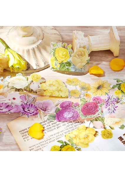 Stil 6 3 Metre/rulo Çiçek Vintage Çıkartmalar Dekorasyon Için Estetik Su Geçirmez Scrapbooking Malzemeleri Kağıt Günlüğü Planlayıcısı Kırtasiye (Yurt Dışından) fırsatları