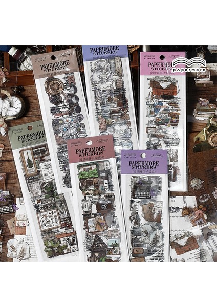 Stil 6 6 Adet Pet Çıkartmalar Kristal Mürekkep Dekoratif Malzeme Retro Scrapbooking Dıy Günlüğü Planlayıcısı Dergisi Okul Kırtasiye Malzemeleri (Yurt Dışından) fırsatları