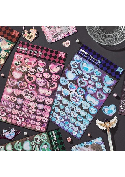 B Nedıe Kawaii Çıkartmalar Dıy Scrapbooking Malzemeleri Kolaj Fotoğraf Albümü Dekor Sevimli Önemsiz Dergisi Yapışkanlı Kalp Çıkartmalar Kırtasiye (Yurt Dışından) fiyatları