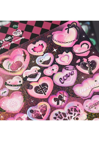 B Nedıe Kawaii Çıkartmalar Dıy Scrapbooking Malzemeleri Kolaj Fotoğraf Albümü Dekor Sevimli Önemsiz Dergisi Yapışkanlı Kalp Çıkartmalar Kırtasiye (Yurt Dışından) indirimleri