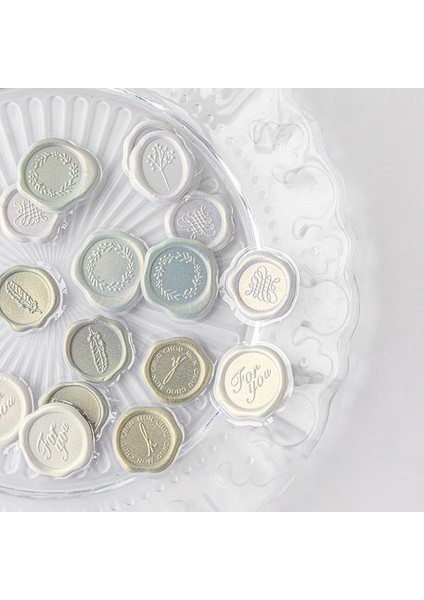 Beyaz 18 Adet/takım Vintage Etiket Mum Mühürleri Damga Çıkartmalar Kawaii Zarflar Sızdırmazlık Etiketleri Dıy Scrapbooking Dergisi Planlayıcısı Yapışkan Etiketler (Yurt Dışından)