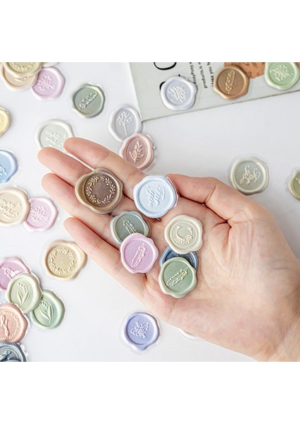 F 18 Adet Yeni Yaratıcı 3D Taklit Balmumu Cila Mühür Kendin Yap Çıkartmalar Günlüğü Albümü Kart Sopa Zarf Etiket Dekorasyon Çıkartması Hediye (Yurt Dışından) modelleri